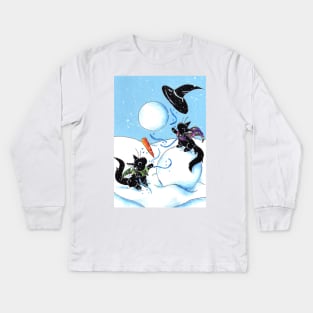 Snow in Salem Kids Long Sleeve T-Shirt